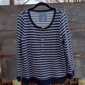 Sonoma striped sweater navy and white PL